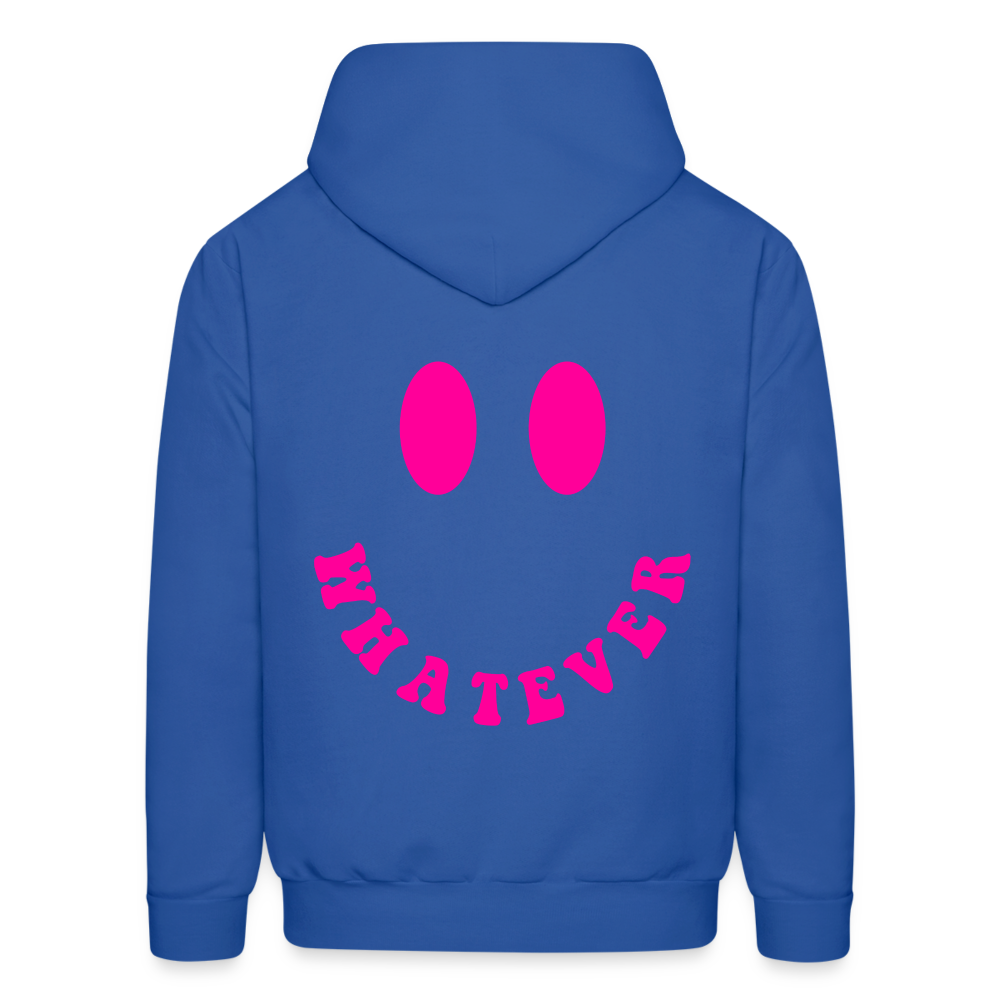Whatever Smile Pullover Hoodie - royal blue
