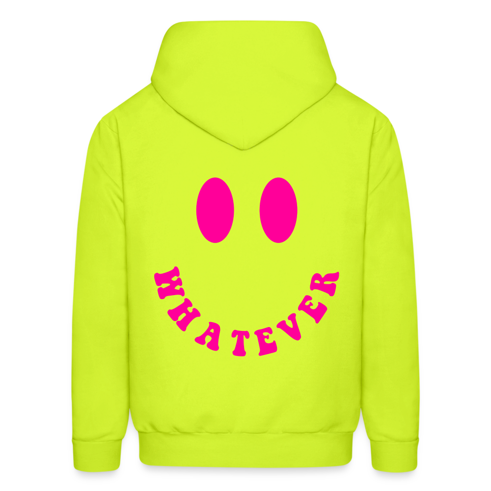 Whatever Smile Pullover Hoodie - safety green