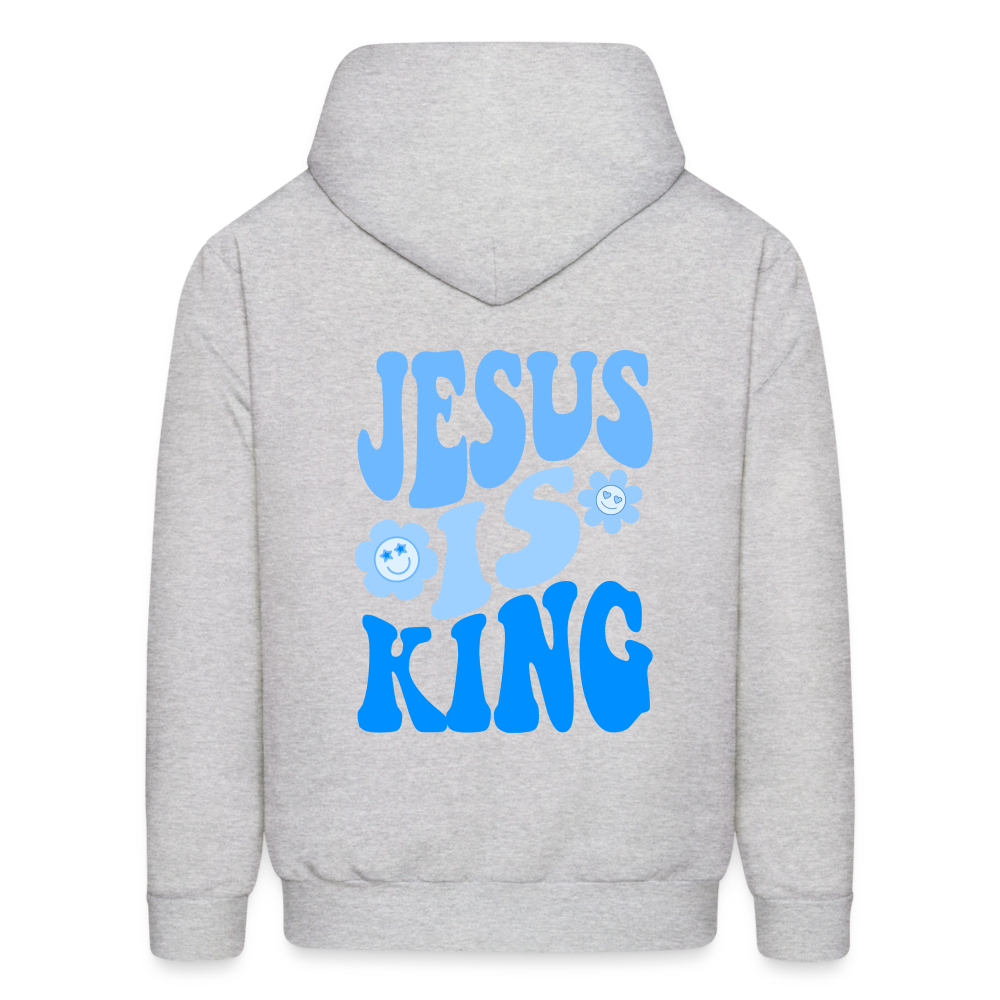 Jesus is King Pullover Hoodie - ash 