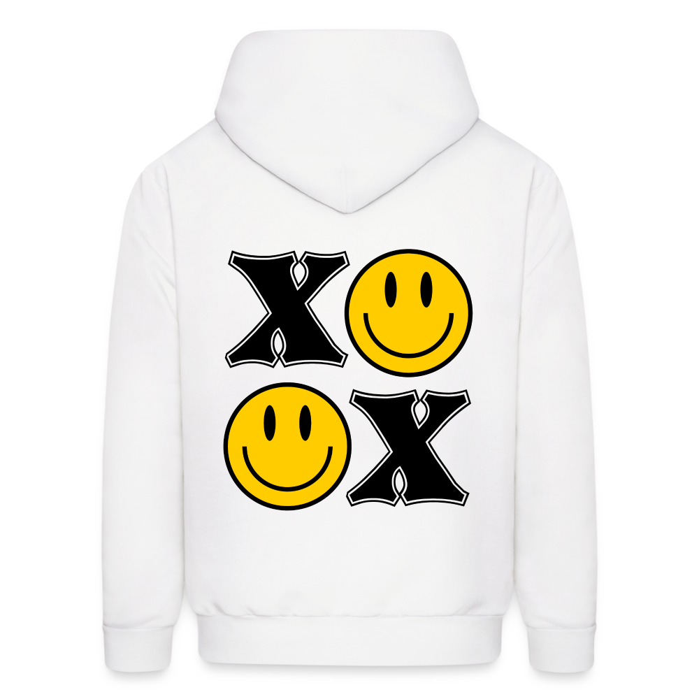 XOXO Smile Face Pullover Hoodie - white