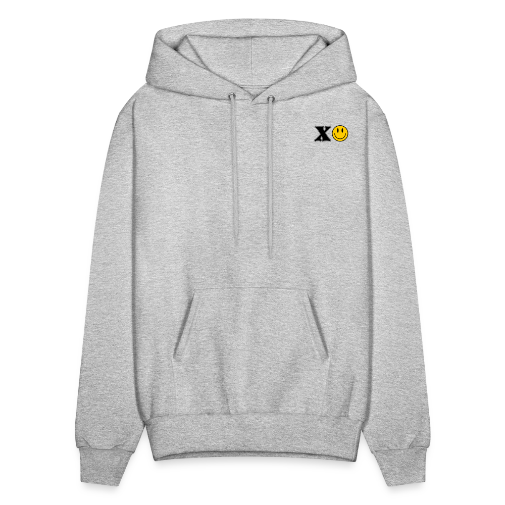 XOXO Smile Face Pullover Hoodie - heather gray