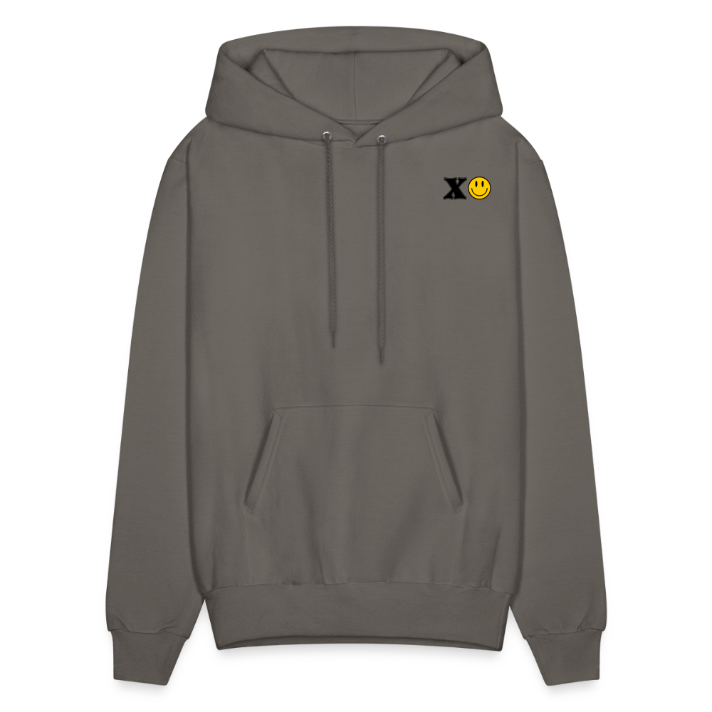 XOXO Smile Face Pullover Hoodie - asphalt gray