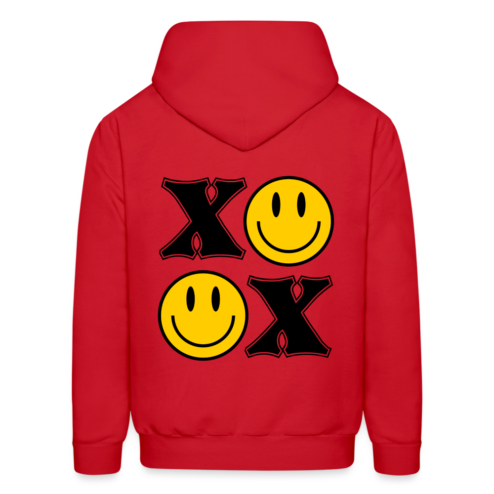 XOXO Smile Face Pullover Hoodie - red