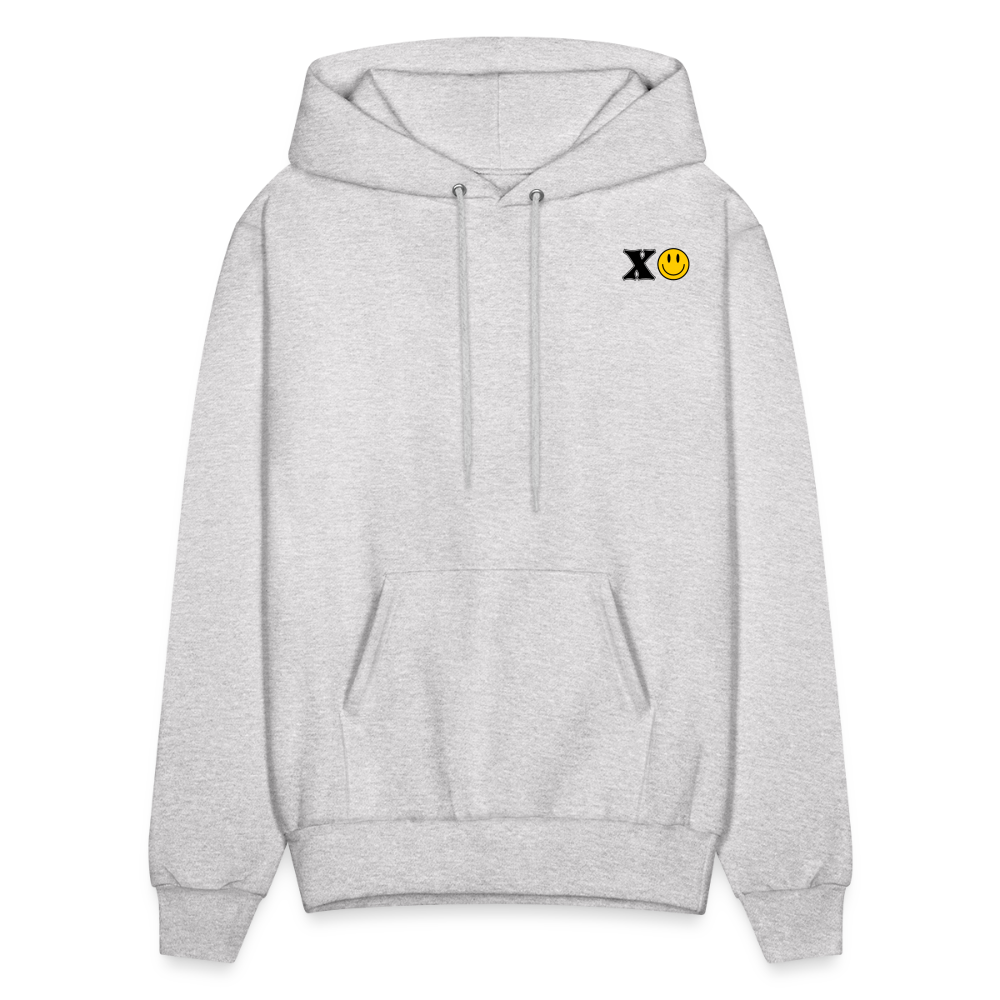 XOXO Smile Face Pullover Hoodie - ash 