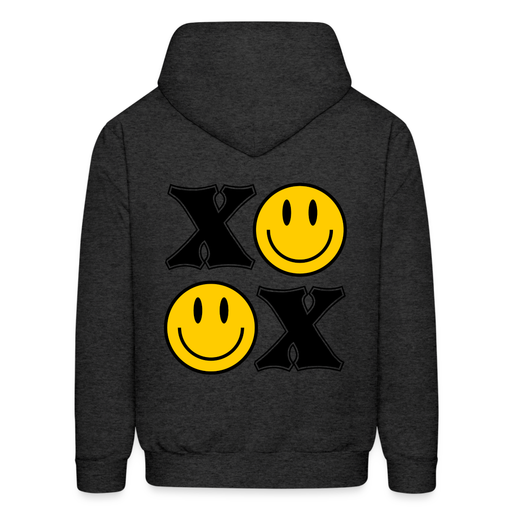 XOXO Smile Face Pullover Hoodie - charcoal grey