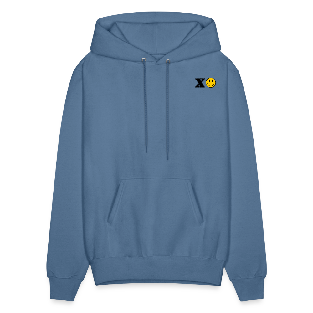 XOXO Smile Face Pullover Hoodie - denim blue