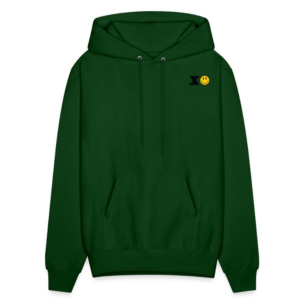 XOXO Smile Face Pullover Hoodie - forest green