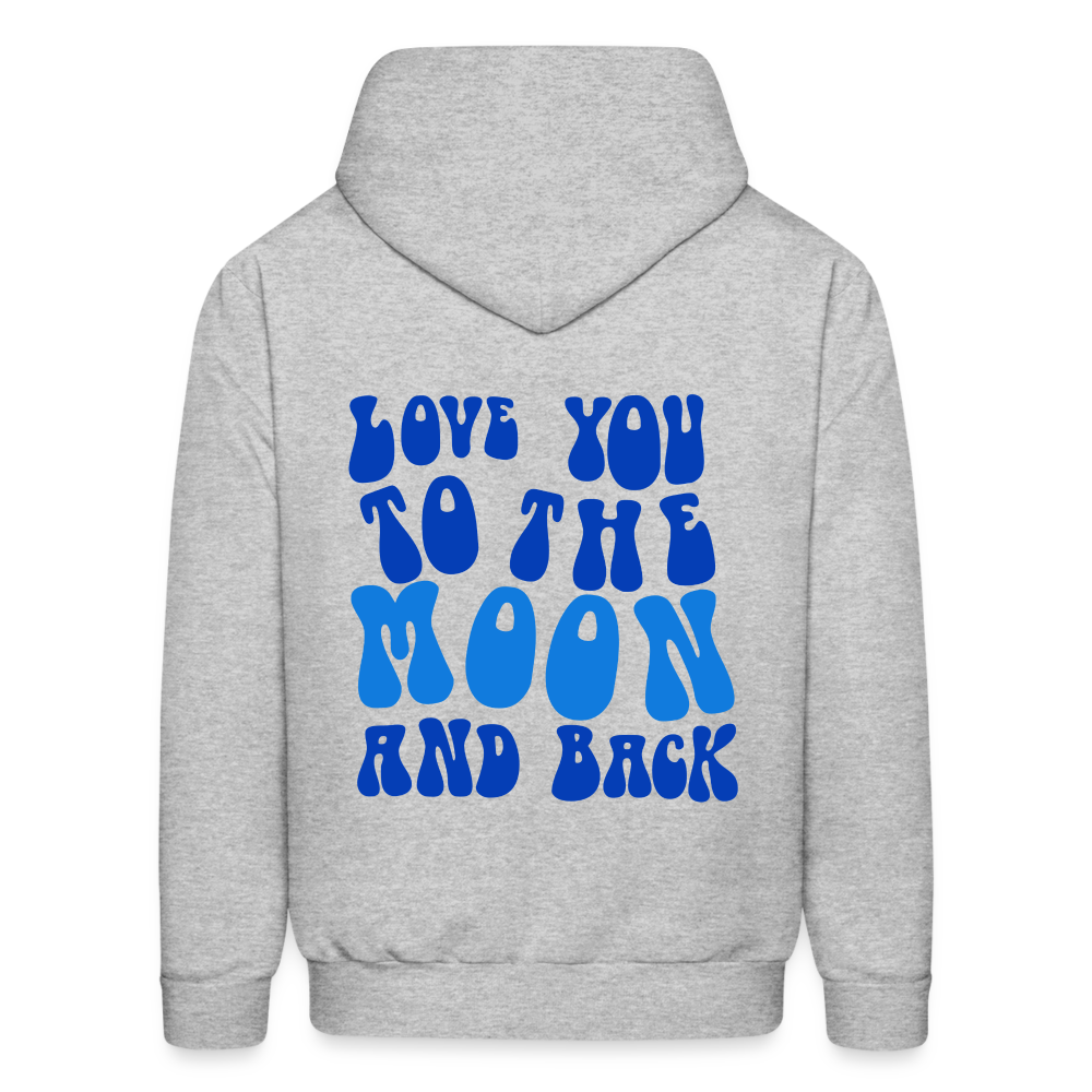 Love You to the Moon and Back Pullover Hoodie - heather gray