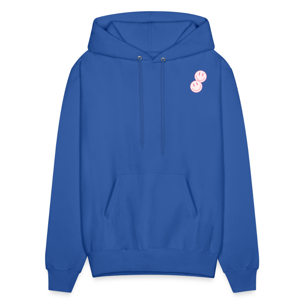 Have a Good Day Pink Smile Faces Pullover Hoodie - royal blue