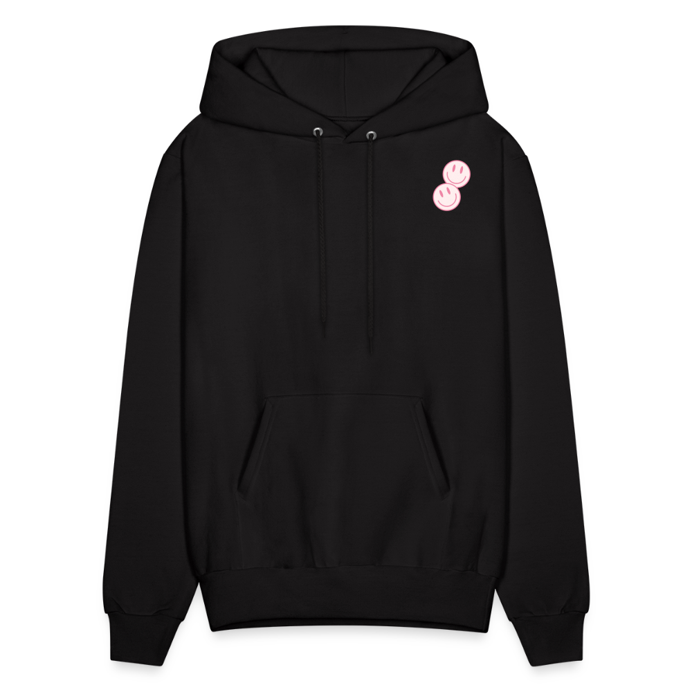 Have a Good Day Pink Smile Faces Pullover Hoodie - black