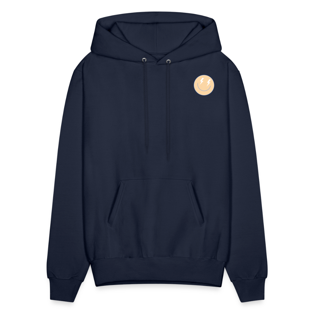 Catch Waves Sunsets Smile Pullover Hoodie - navy