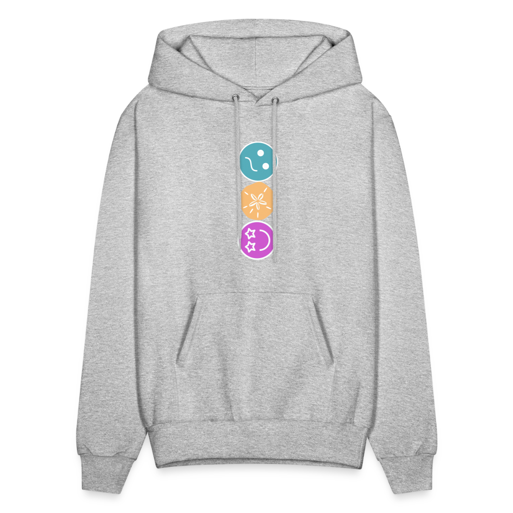 See You At The Beach Graphic Letter Print Pullover Hoodie - heather gray
