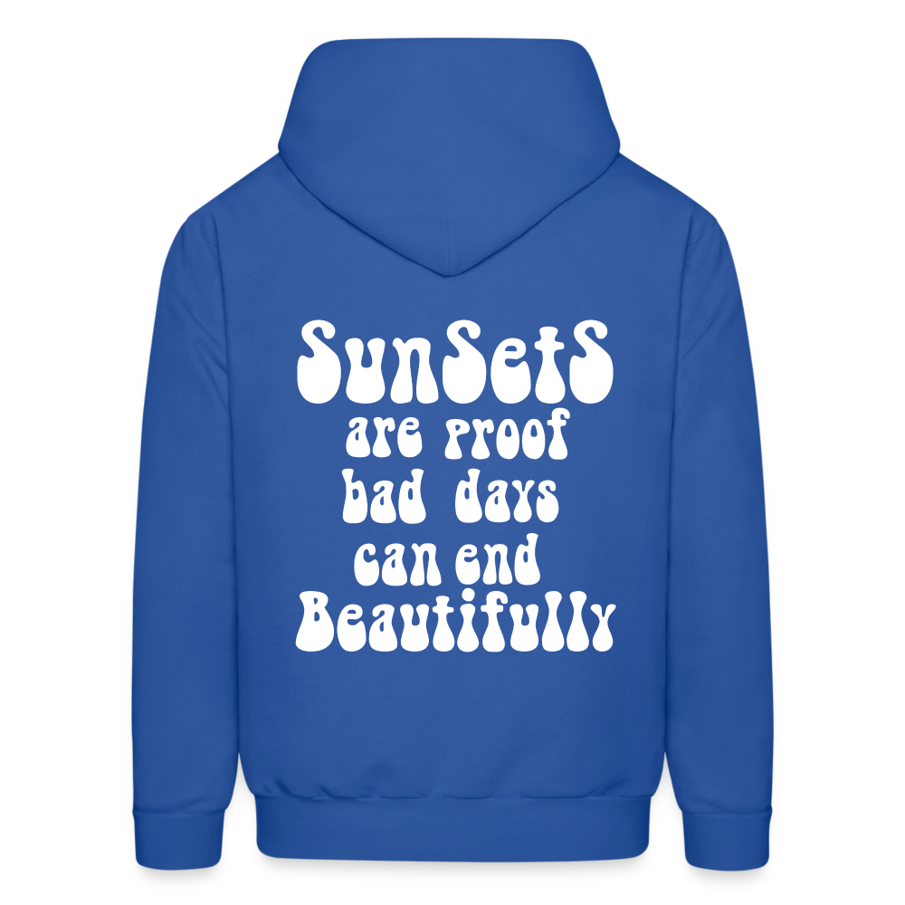 Sunsets Are Proof Pullover Hoodie - royal blue
