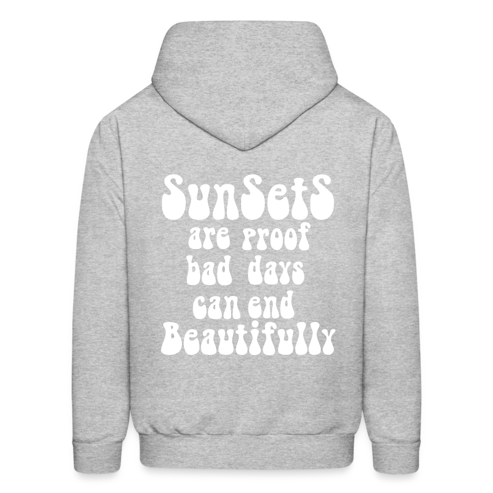 Sunsets Are Proof Pullover Hoodie - heather gray