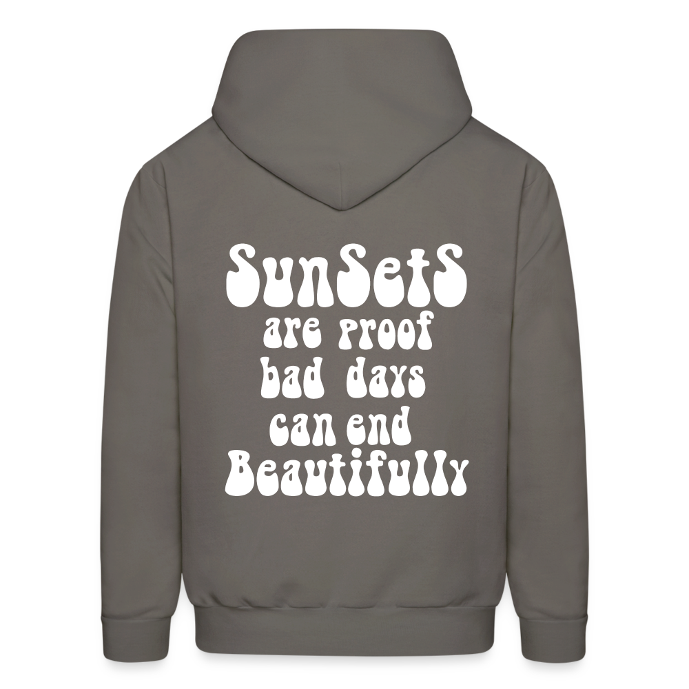 Sunsets Are Proof Pullover Hoodie - asphalt gray