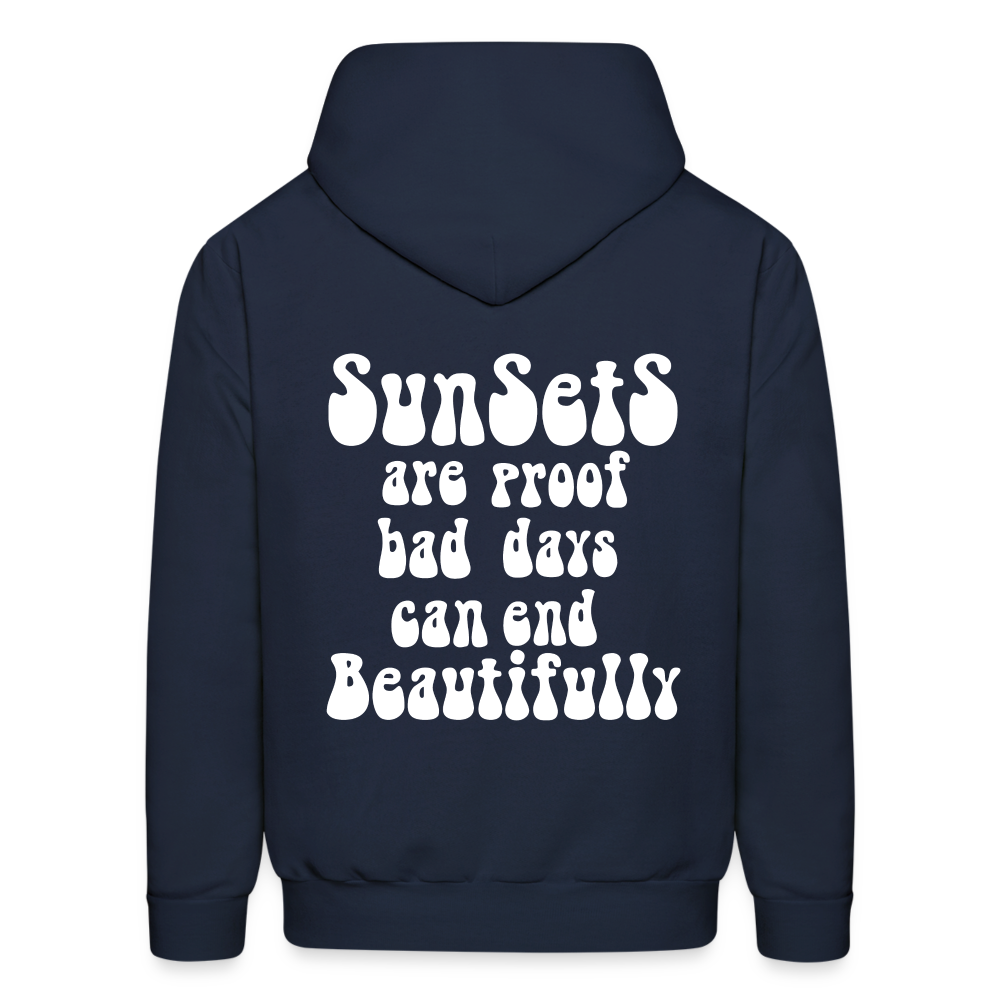 Sunsets Are Proof Pullover Hoodie - navy