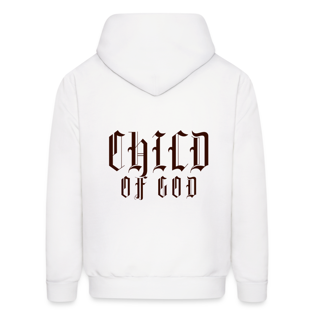 Child of God Graphic Letter Print Pullover Hoodie - white