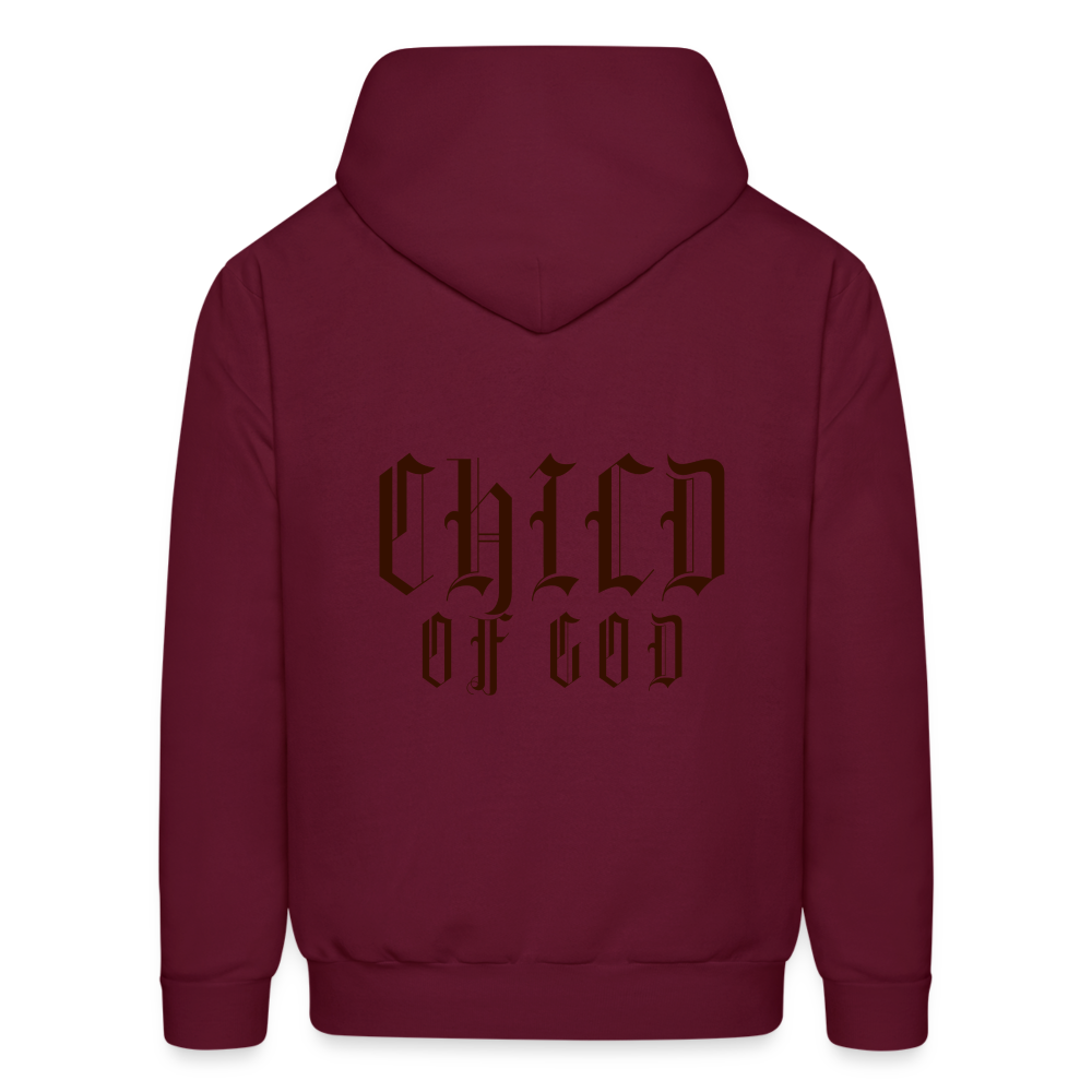 Child of God Graphic Letter Print Pullover Hoodie - burgundy