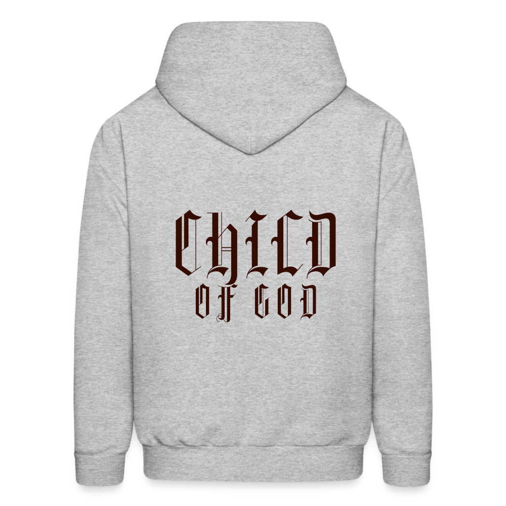 Child of God Graphic Letter Print Pullover Hoodie - heather gray