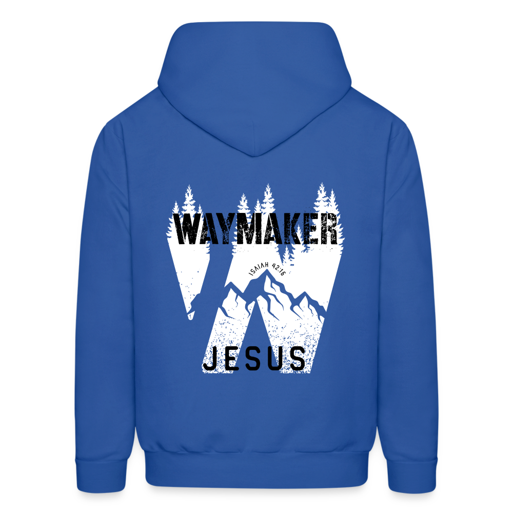 Waymaker Jesus Graphic Letter Print Pullover Hoodie - royal blue
