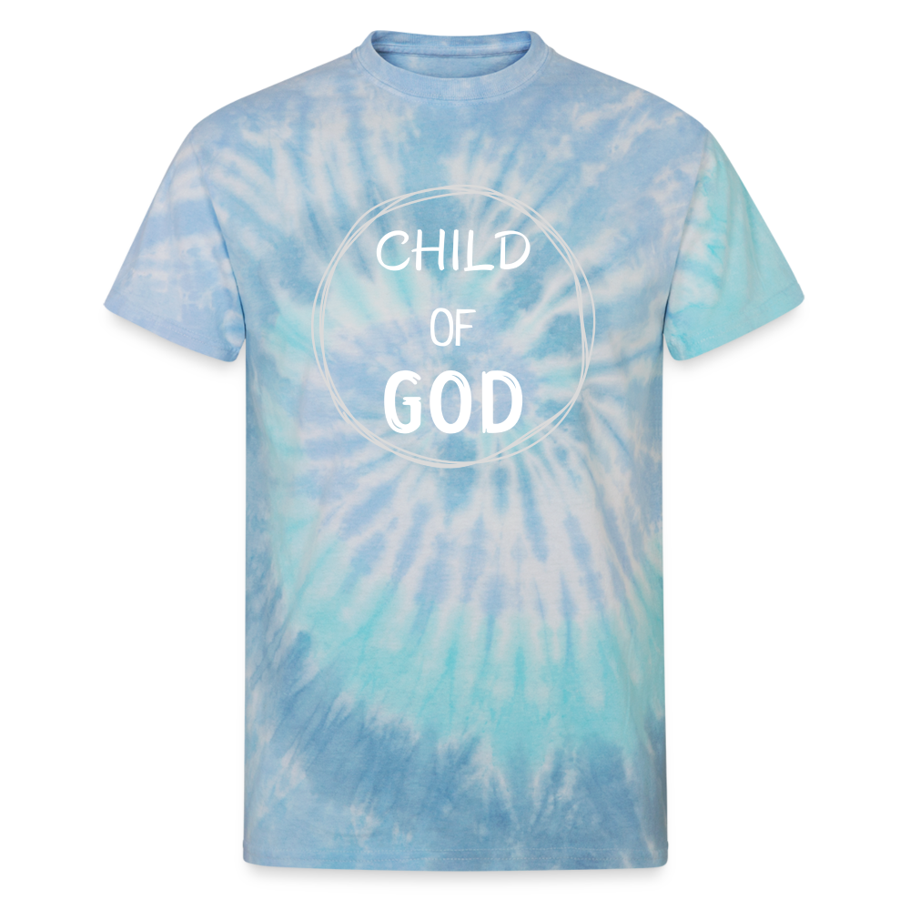 CHILD of GOD Unisex Tie Dye T-Shirt - blue lagoon