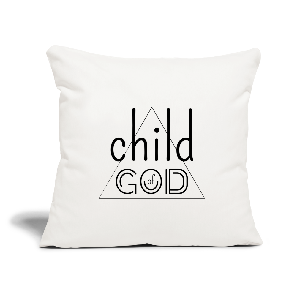 Child of God Throw Pillow Cover 18” x 18” - natural white