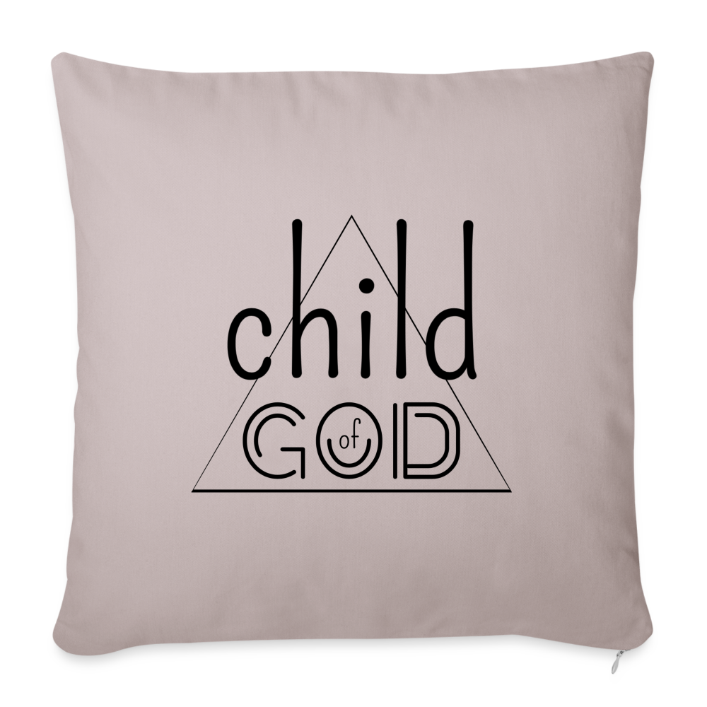 Child of God Throw Pillow Cover 18” x 18” - light taupe