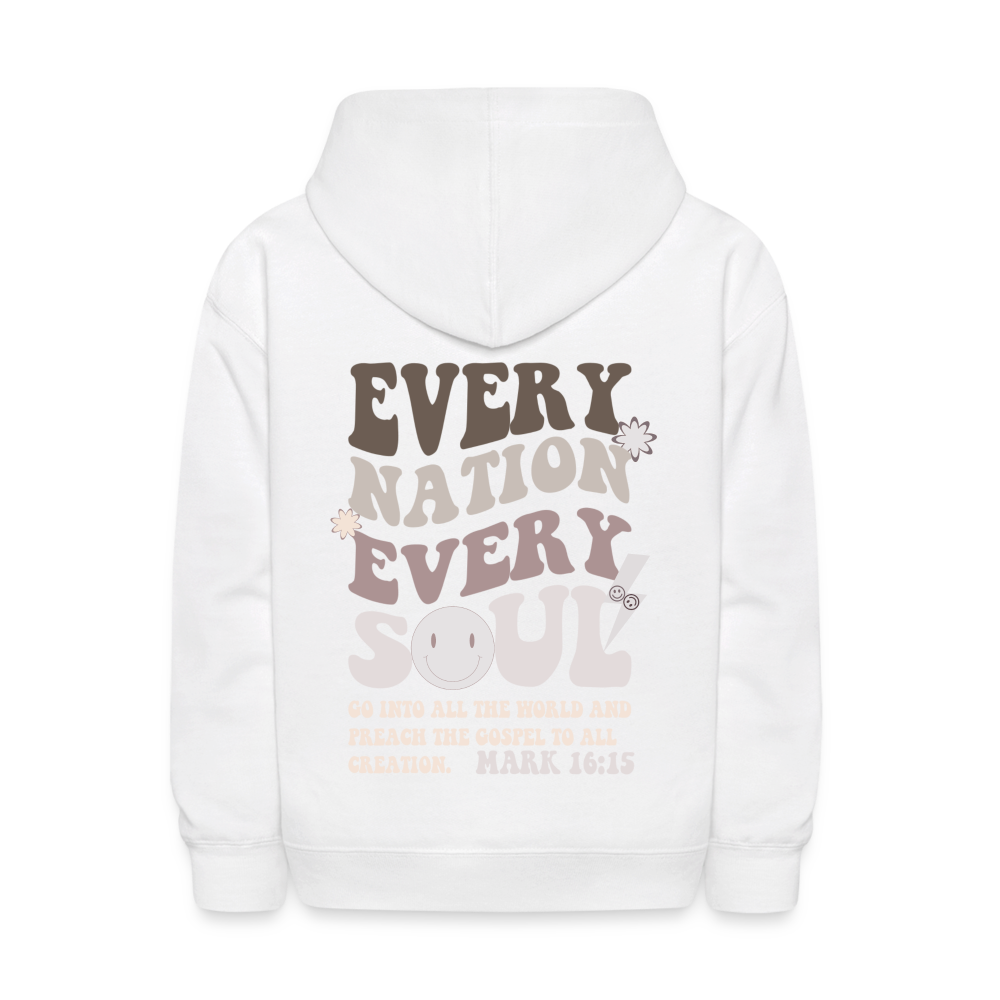 Every Nation Every Soul Kids Pullover Hoodie - white