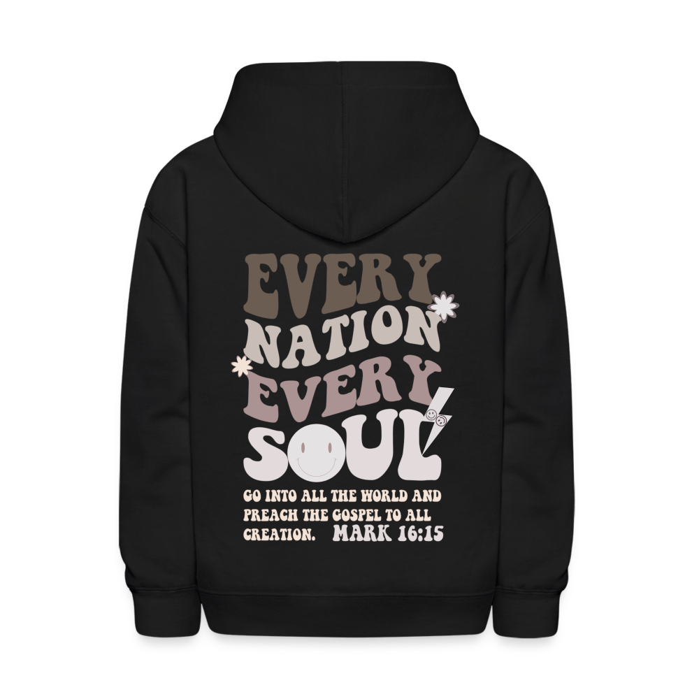 Every Nation Every Soul Kids Pullover Hoodie - black