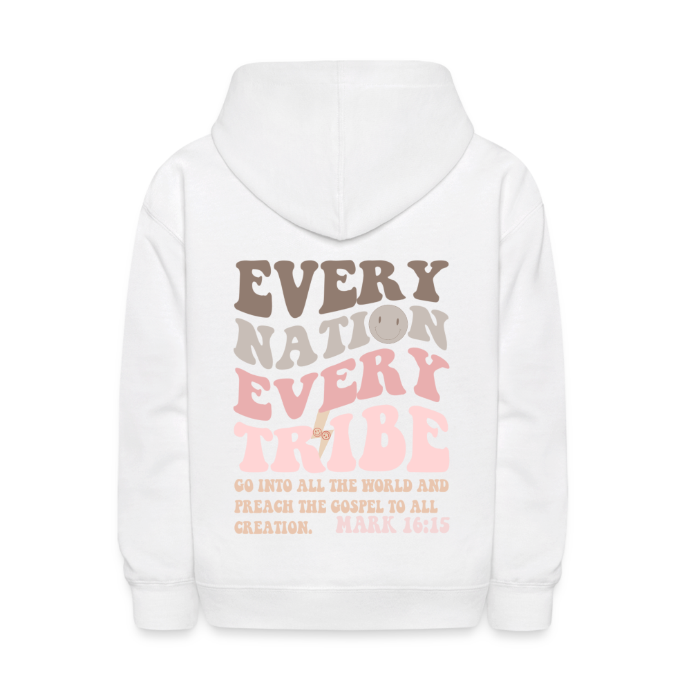 Every Nation Every Tribe Kids Pullover Hoodie - white