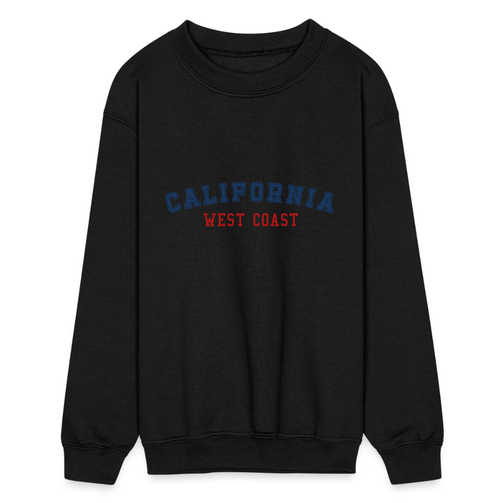 California West Coast Kids Crewneck Sweatshirt - black