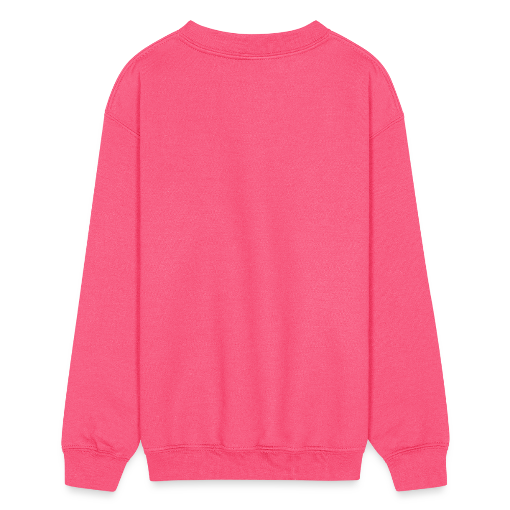 Believe You Belong Kids Crewneck Sweatshirt - neon pink