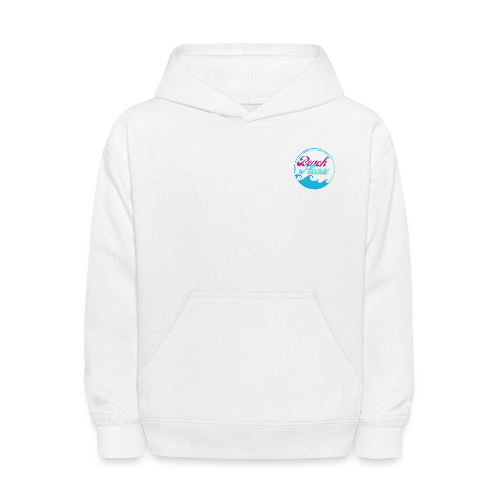 It's A Good Life Beach Please Kids Pullover Hoodie - white