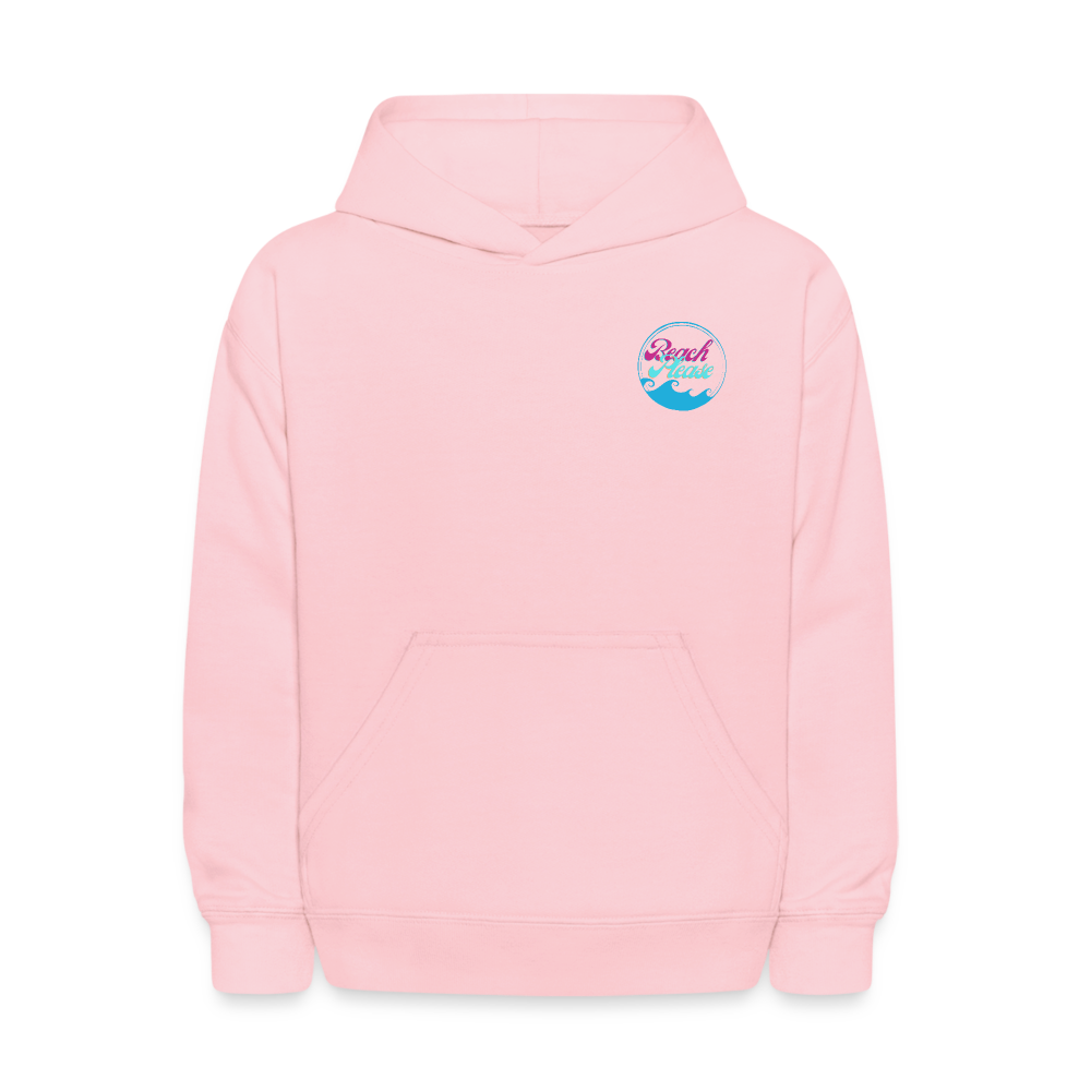 It's A Good Life Beach Please Kids Pullover Hoodie - pink