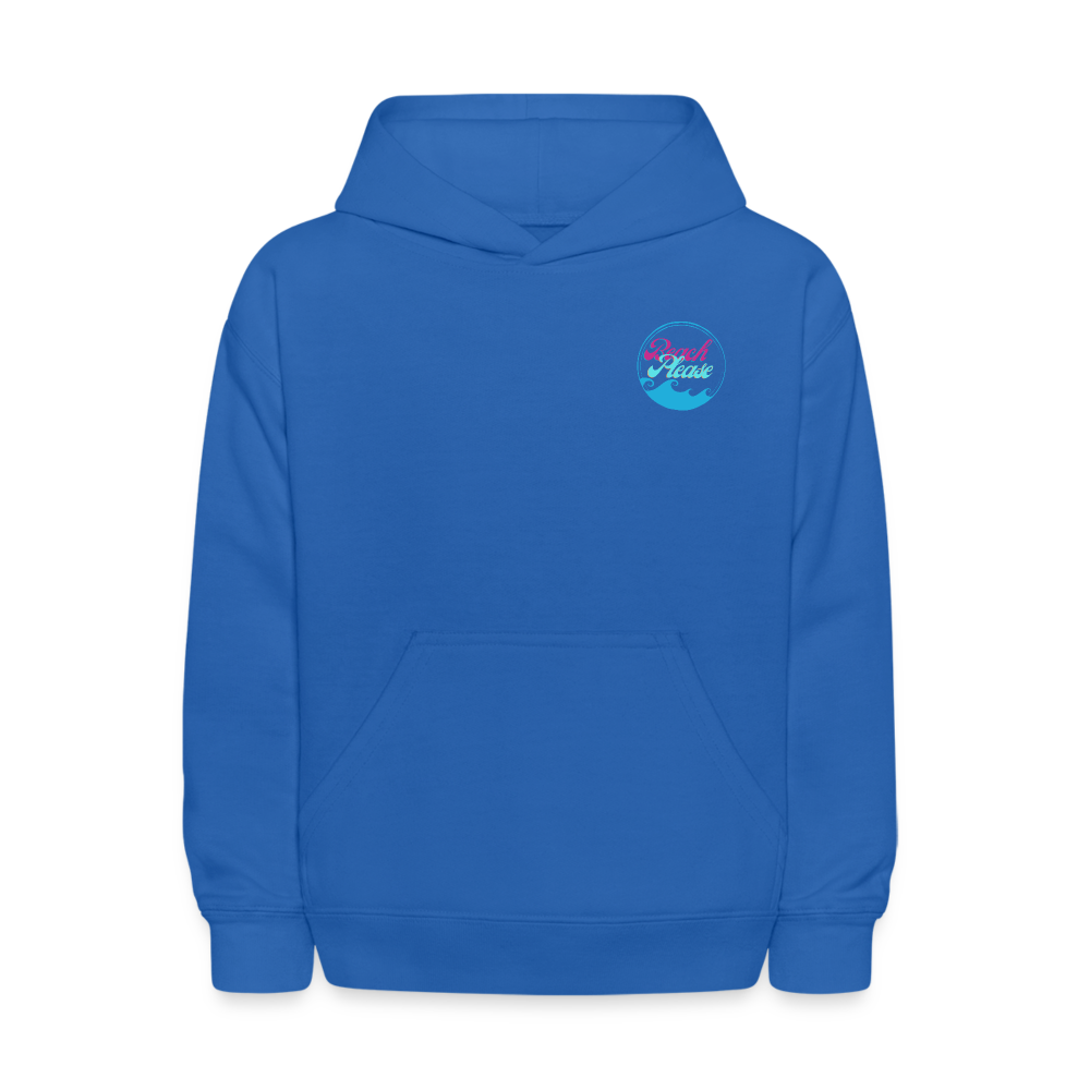 It's A Good Life Beach Please Kids Pullover Hoodie - royal blue