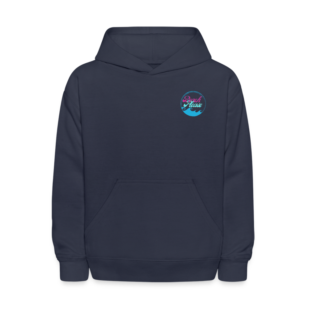 It's A Good Life Beach Please Kids Pullover Hoodie - navy