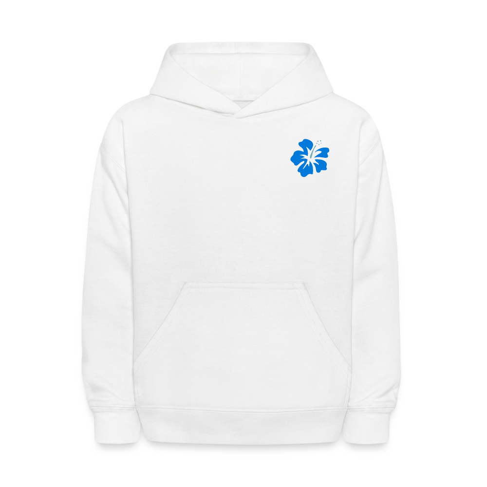 Let's Collect Seashells Sandy Beach Waves Kids Pullover Hoodie - white
