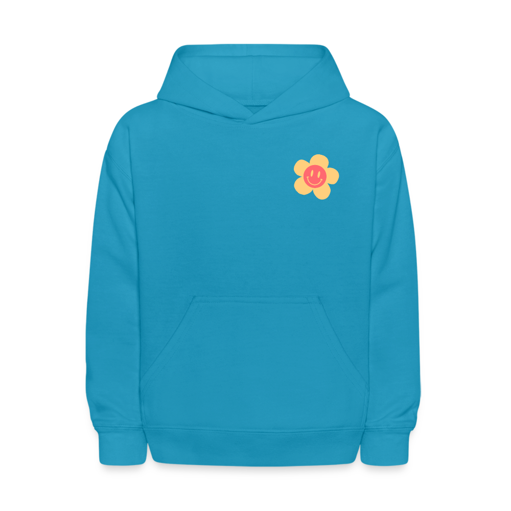 Let's Watch The Sunset Kids Pullover Hoodie - turquoise