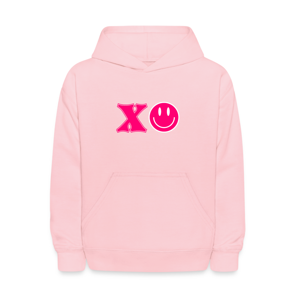 XOXO Smile Pink Kids Pullover Hoodie - pink