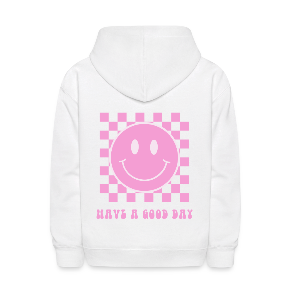 Have A Good Day Retro Smile Kids Pullover Hoodie - white