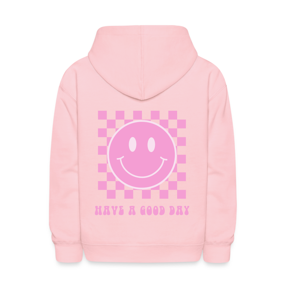 Have A Good Day Retro Smile Kids Pullover Hoodie - pink