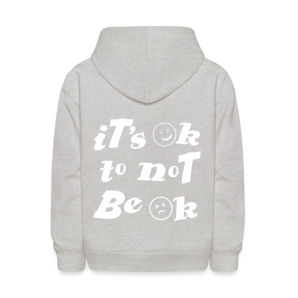 It's ok to Not Be ok Kids Pullover Hoodie - heather gray