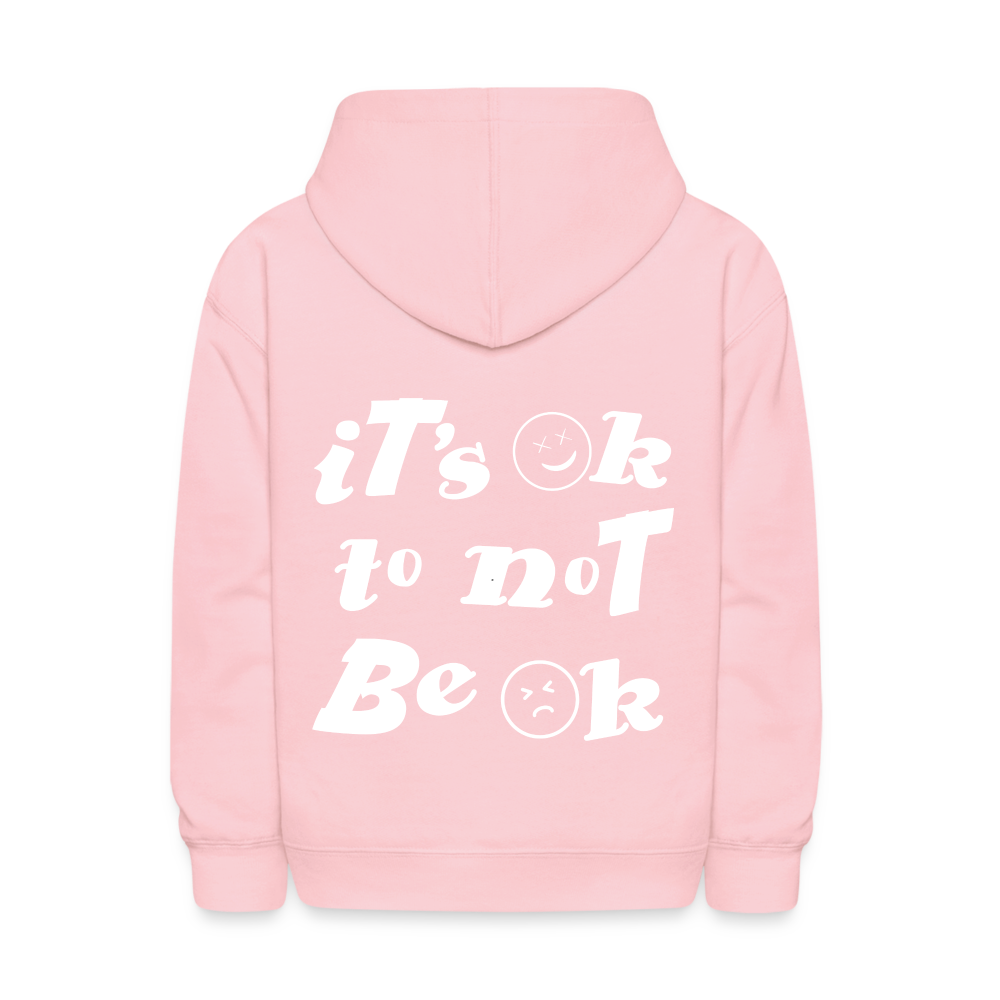 It's ok to Not Be ok Kids Pullover Hoodie - pink