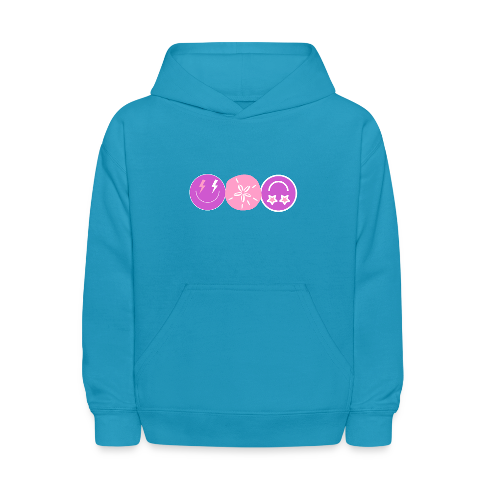 See You At The Beach Kids Pullover Hoodie Print - turquoise