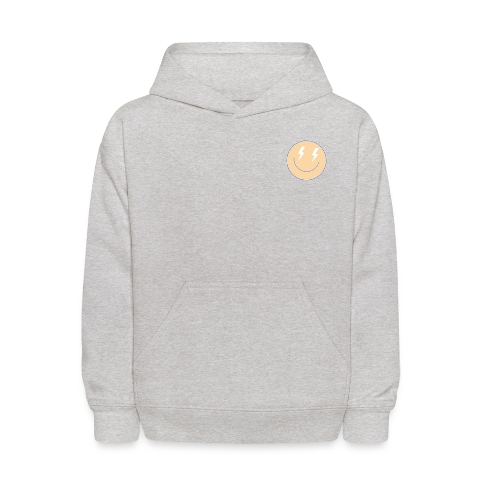 Sunsets Catch Waves Kids Pullover Hoodie Print - heather gray