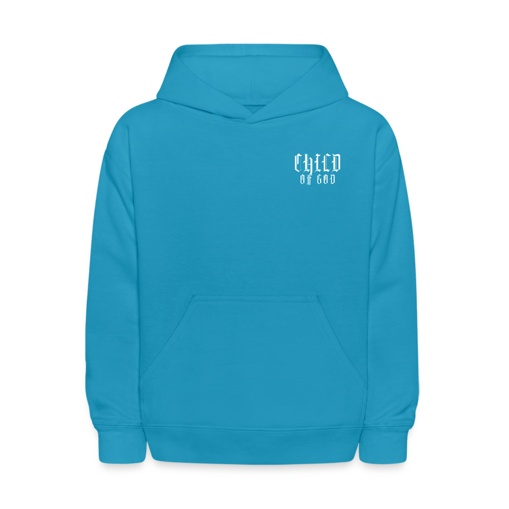 King of Kings Lord of Lords Kids Pullover Hoodie Print - turquoise