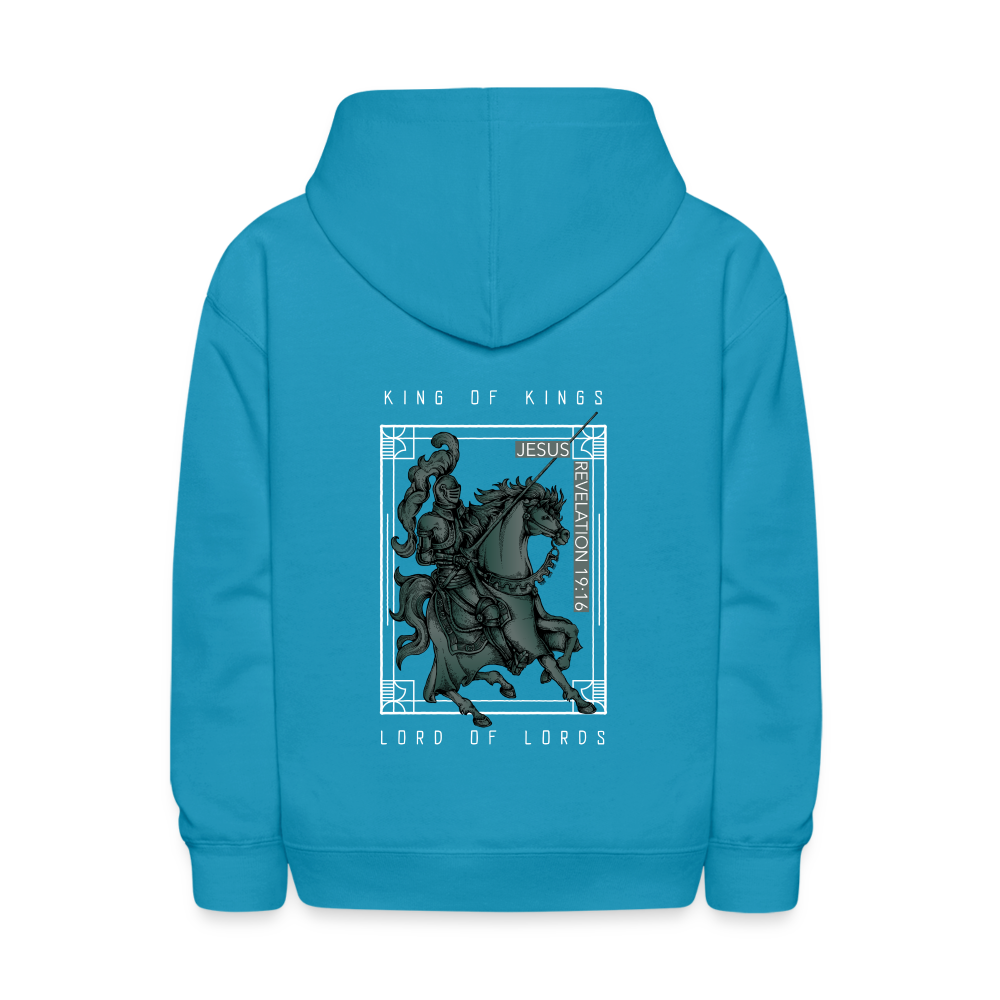 King of Kings Lord of Lords Kids Pullover Hoodie Print - turquoise