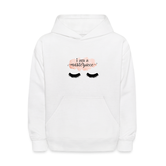 i am A Masterpiece Kids Pullover Hoodie Print - white