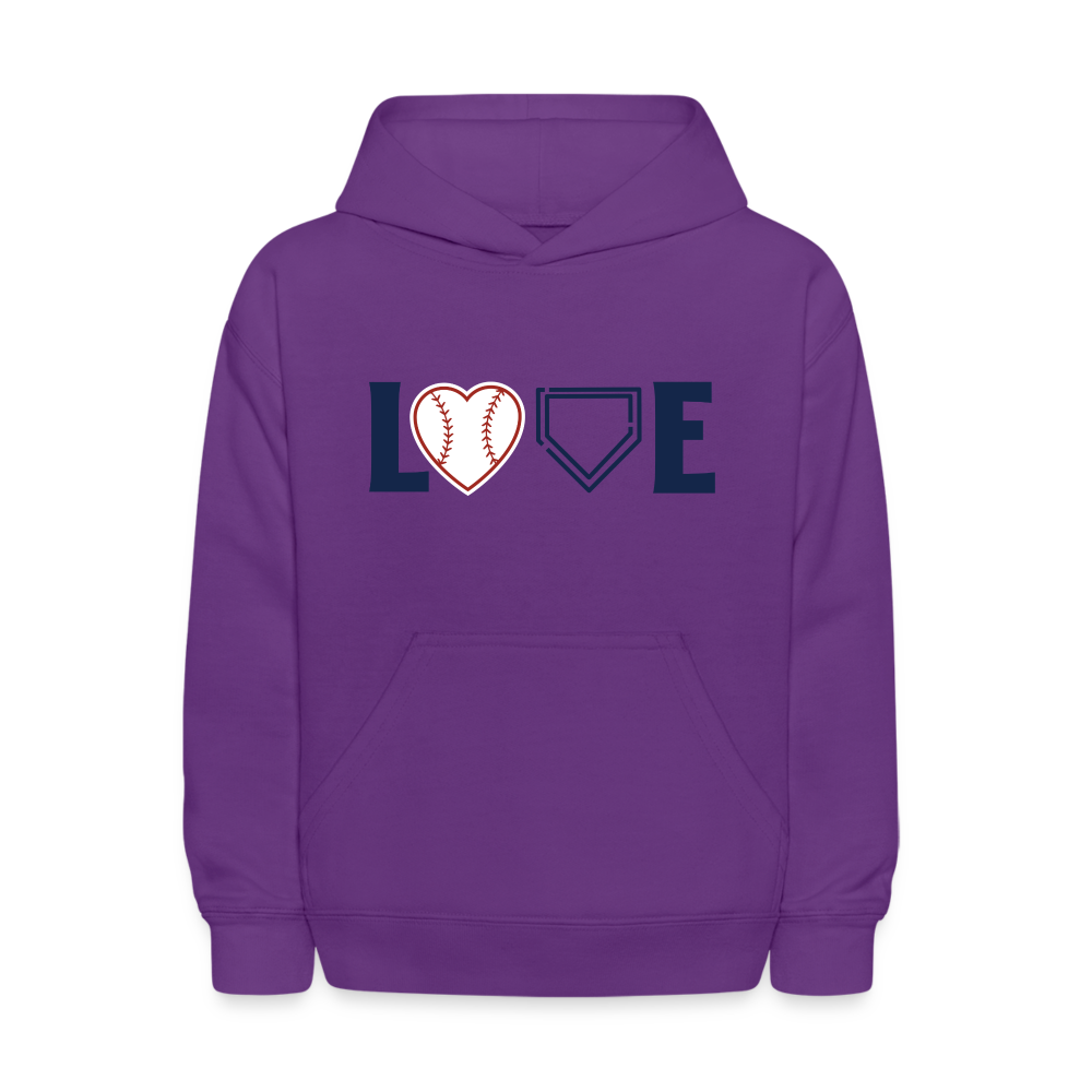 Love Ball Kids Pullover Hoodie Print - purple