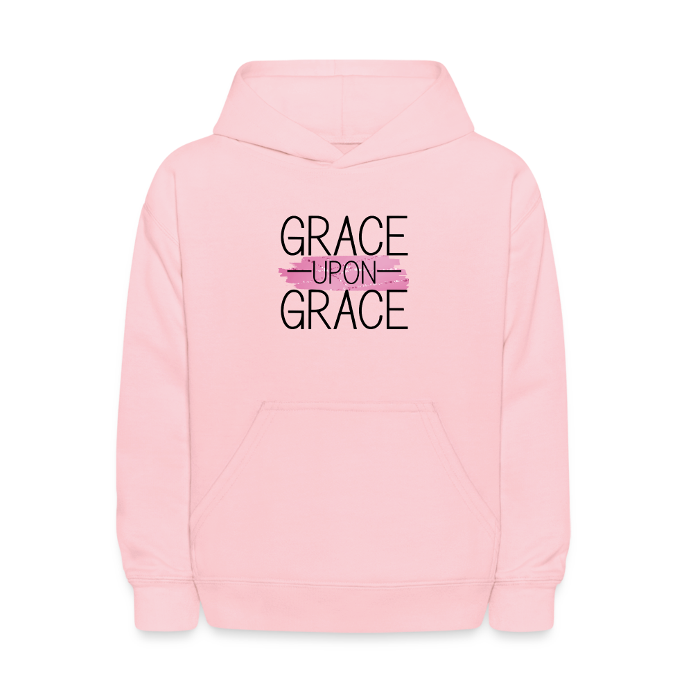 Grace Upon Grace Kids Youth Pullover Hoodie Print - pink